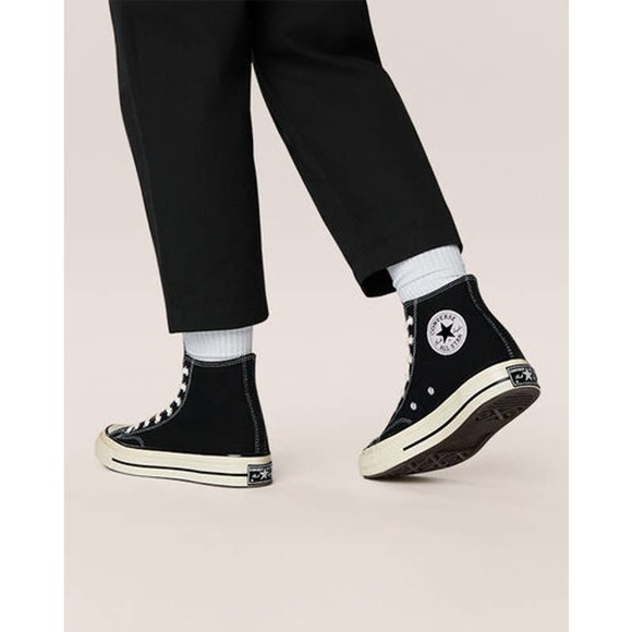 CONVERSE Chuck Taylor All Star Hi 70 Vintage Canvas Black/Egret Unisex Size 10